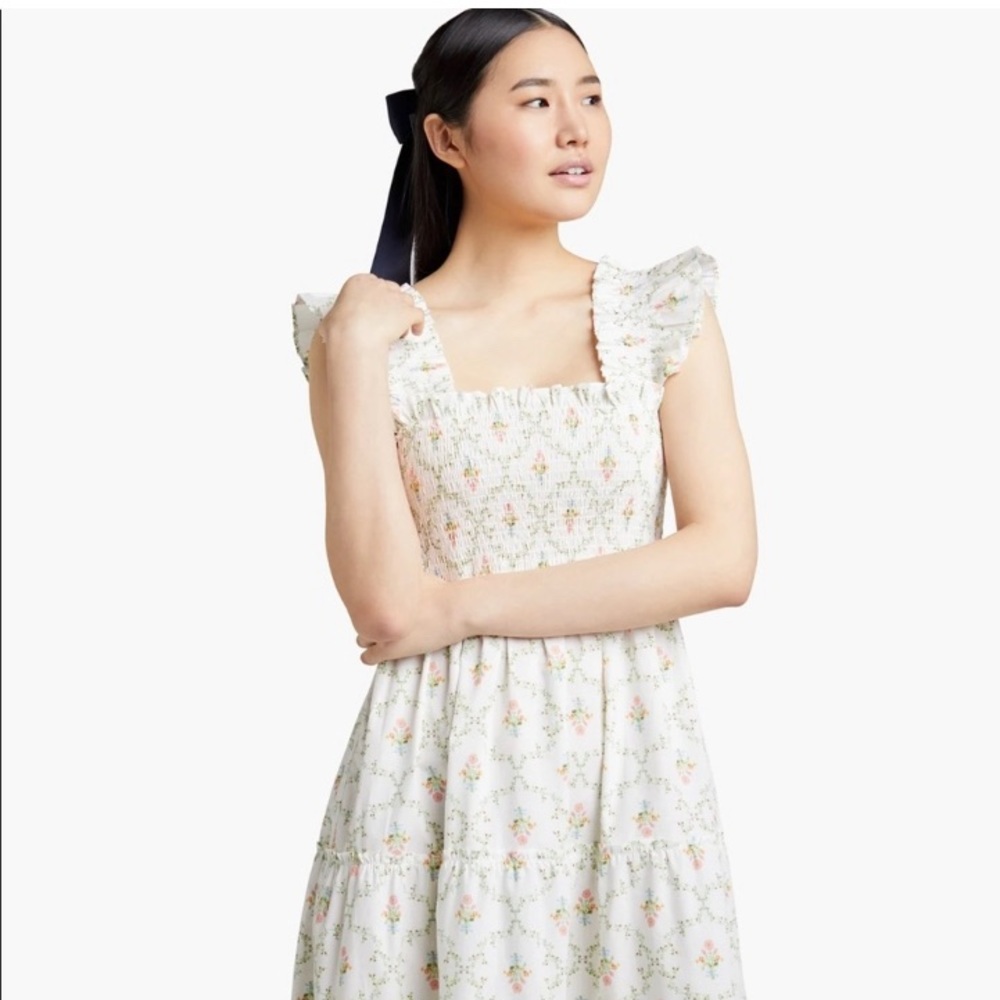 Hill House Home The Ellie Nap Dress - Pastel Trellis